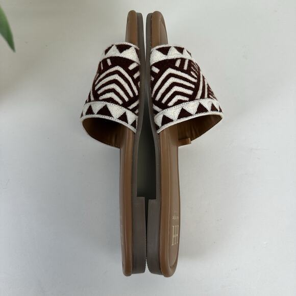 Haute Hippie Style Embro Slide Sandal Geometric Southwest Aztec Flat Shoe Size 7 - Picture 6 of 9